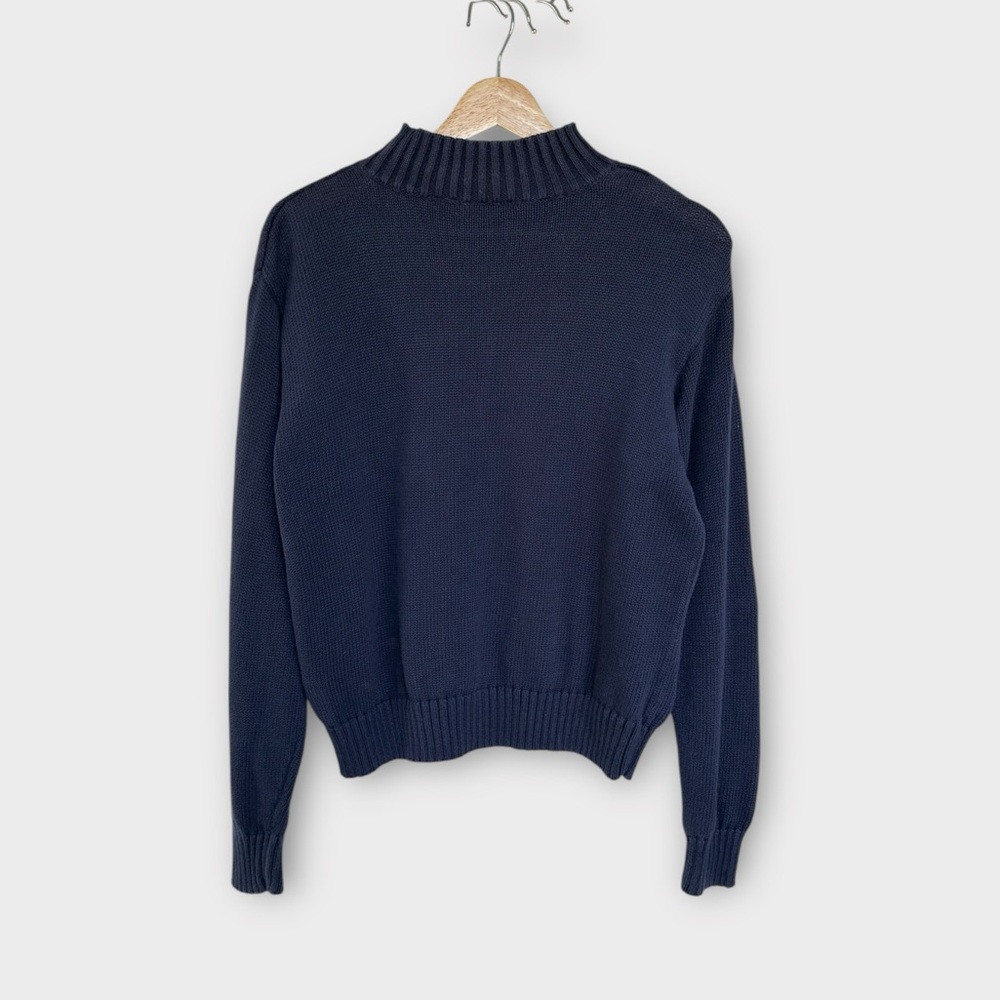 Vintage USA Europe Flag Crewneck Sweater in Navy - Picture 2 of 6